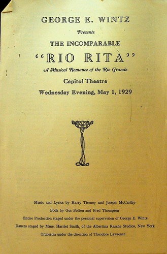 Rio rita playbill capitol - rio,