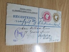 Gran Bretagna 1902 Regstered Letter  Double Rate To Germany Molto Rara