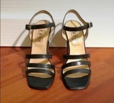 SCARPE SANDALI LINEA EROS IN VERA PELLE COLORE BLU NOTTE MADE IN ITALY N°36