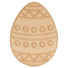 Ritagli di Uova di Pasqua in Legno Boho, Spessore 5"-14", 1/8" Confezione da 3 |Picchi di Legno