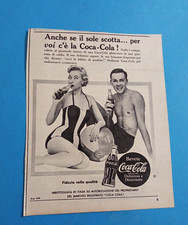 PUBBLICITA'  1956 COCA COLA IL SOLE SCOTTA COSTUMI PALLONE FIDUCIA E QUALITA'