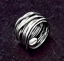 ANELLO A FILO INTRECCIATO FASCIA ARGENTO 925 PERSONALIZZABILE CON NOME UOMO...