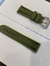 Cinturino Gomma PANERAI 24mm Verde Militare PANERAI 24mm Rubber Strap.