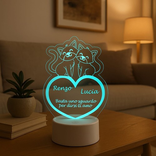Lampada led con forma cuore - con,