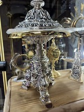 TRONO PER OSTENSORIO OTTONE CESELLATO MANO 22 Cm Made In Italy MANIFATTURA NAPOL