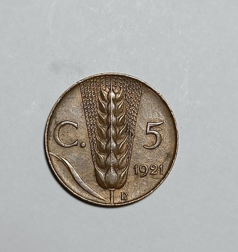 Moneta centesimi 1921 regno - 5,