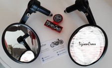 2 SPECCHIETTI OMOLOGATI DA FINE MANUBRIO MIRROR ENDLE BAR END MOTO TizianCross