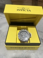 Orologio Invicta Uomo 21727 Subaqua Gmt Acciaio Inox Quadrante Grigio Nuovo Con Etichette