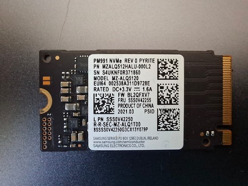 Ssd samsung pm991 512gb nvme - samsung,