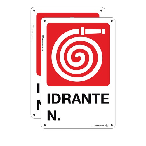 Cartello plastica idrante - cartello,