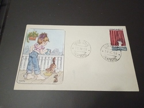 199n italia busta - italia, annullo