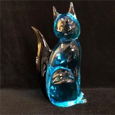 Statuina gatto in vetro di