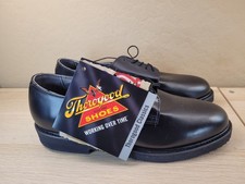 Scarpe Oxford Thorogood uomo 834-6027 nere punta liscia pelle taglia 10,5 E LEGGI