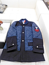 Made In Italy. Raro cappotto trapuntato uomo Daniele Alessandrini taglia 52. Fit US L-XL