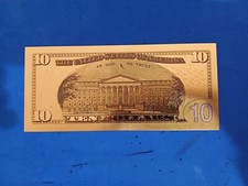 Lotto A058 – Banconota 10 dollari laminati oro - Usa – come da foto