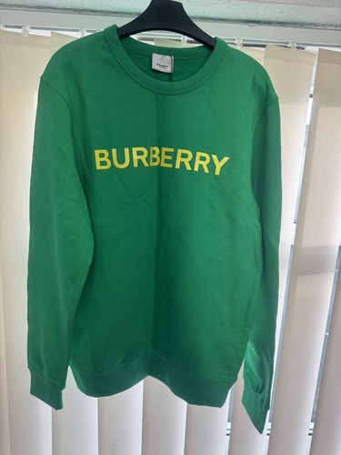 Felpa uomo burberry verde - felpa,