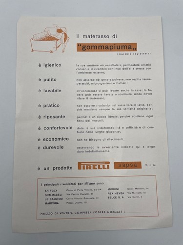 Vecchia pubblicità con