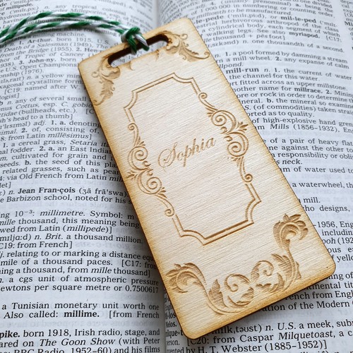 Personalised wooden bookmark - wooden, |
