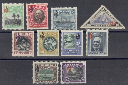 Liberia 1909 sovrastampa - 1909-12,