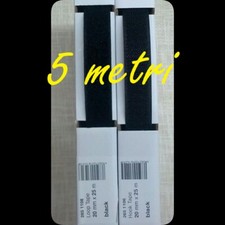 5 metri STRAPPO VELCRO DA CUCIRE  2 cm completo Maschio+Femmina  Hook+Loop NERO