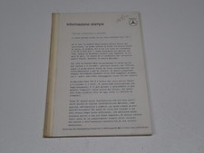 MERCEDES 190 D NUOVO MOTORE OM 601 INFORMAZIONE STAMPA 1983