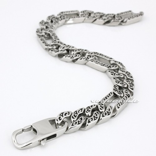 Bracciale catena link - link, acciaio