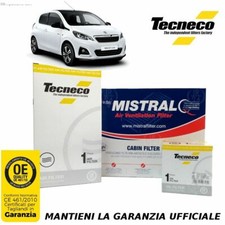KIT 3 FILTRI TAGLIANDO PER PEUGEOT 108 1.0 VTi 53KW/72CV Mot.CFB >05/18