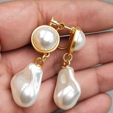 ORECCHINI CLIP ON goccia PERLA