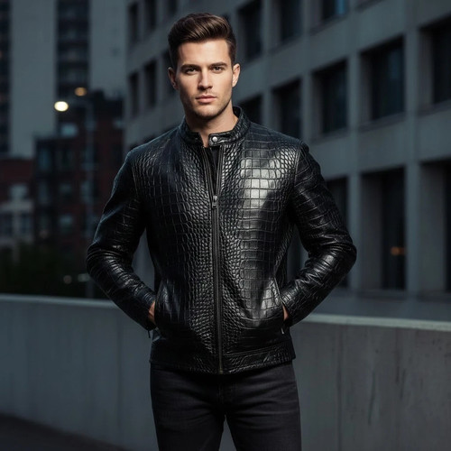 Giacca pelle uomo - , modello