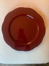 10 sottopiatti in ceramica rosso Borgogna , mai utilizzati