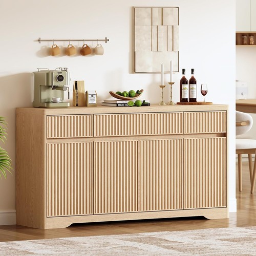 Fluted buffet cabinet - 57'',