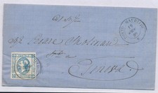 1863 ITALIA LITOGRAFICO II TIPO C 15 PORTO MAURIZIO 19/11    F/4928