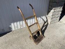 Carrello Portapacchi Antico In Ferro e Legno