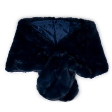 Stola pelliccia blu elegante