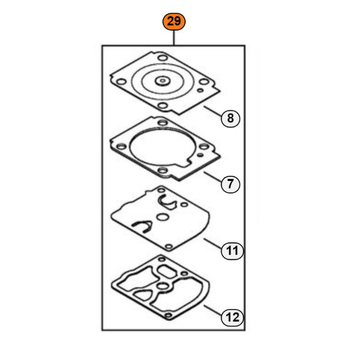 Stihl kit membrane - kit, carburatore