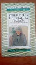 libro " Storia della letteratura italiana, ottocento e novecento "