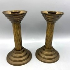 Vtg Brass Candlestick Holders
