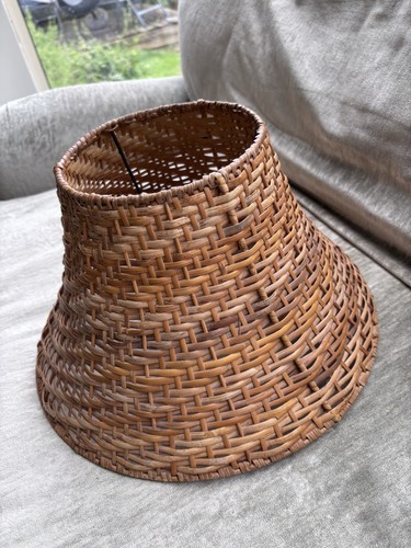 Rattan wicker lampshade table - wicker,