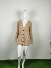 ZARA GIACCA CARDIGAN MAGLIA DONNA TAGLIA S COLORE BEIGE 