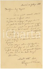 1888 MESSINA Lettera Tiziano PAGANINI magistrato - Condoglianze *Autografo