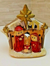 PORTA LUMINO IN CERAMICA GRANDE " NATIVITA '"    (NAT 9) (s25)