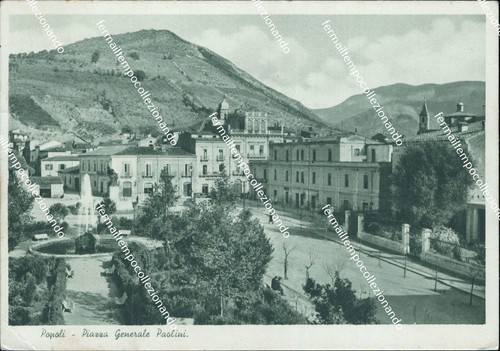 Bi81 cartolina popoli - cartolina, piazza