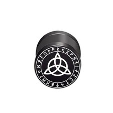 Acciaio Inox Falso Orecchini Spina Triqueta Noti Rune Cerchio Vichingo Celti