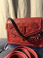Moschino red embossed logo - embossed,