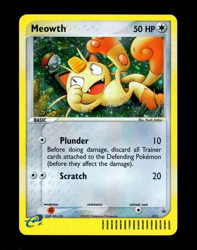 2003 pokemon meowth black - meowth, star