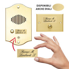 Targhetta in Ottone Personalizzata Nome Citofono Porta Cassetta Posta Campanello
