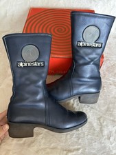 Stivali da Moto Vintage Alpinestars anni '80 in Pelle Modello Raro Unisex Tg. 38