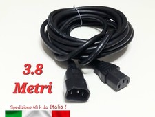 Cavo Prolunga VDE 220 Pc Casse Computer Stampante Continuità Maschio Femmina 4 M