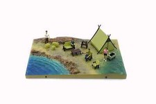 DIORAMA Camp Site + Personaggi Tools Camping Green ** BM Creations 1:64