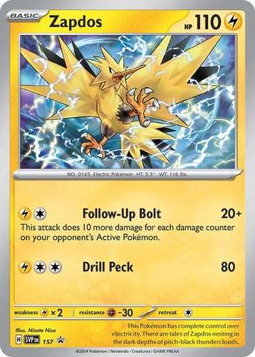Zapdos svp157 pokemon - zapdos,